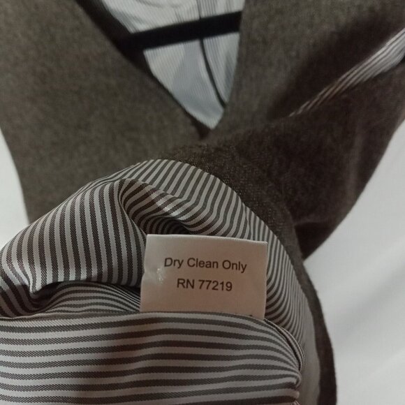 Joseph Abboud Suit Vest Mens S Brown Waistcoat 5 Button Lined Formal Office - Picture 5 of 6